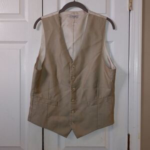 jf j.ferrar slim fit  Oatmeal  blazer suit tux vest  Sz  M
